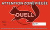 Affiche 'Attention Zone Piégée' - Ouell